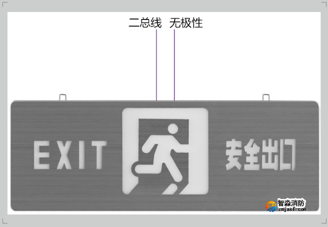 集中電源集中控制型消防應(yīng)急疏散標(biāo)志燈（吊裝式）接線圖