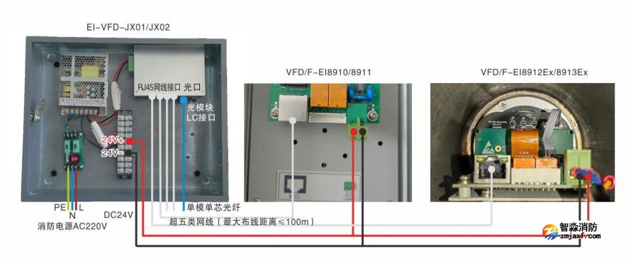VFD/F-EI8910/VFD/F-EI8911圖像型火災(zāi)探測器接線圖