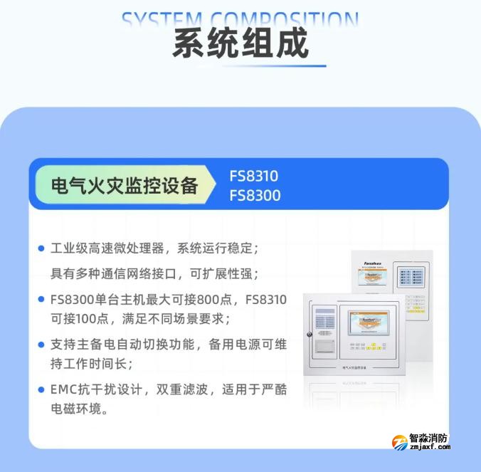 一圖看懂深圳賦安電氣火災監(jiān)控系統(tǒng)組成