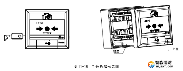  J-SAB-F-TX6142 手動(dòng)火災(zāi)報(bào)警按鈕拆裝示意圖